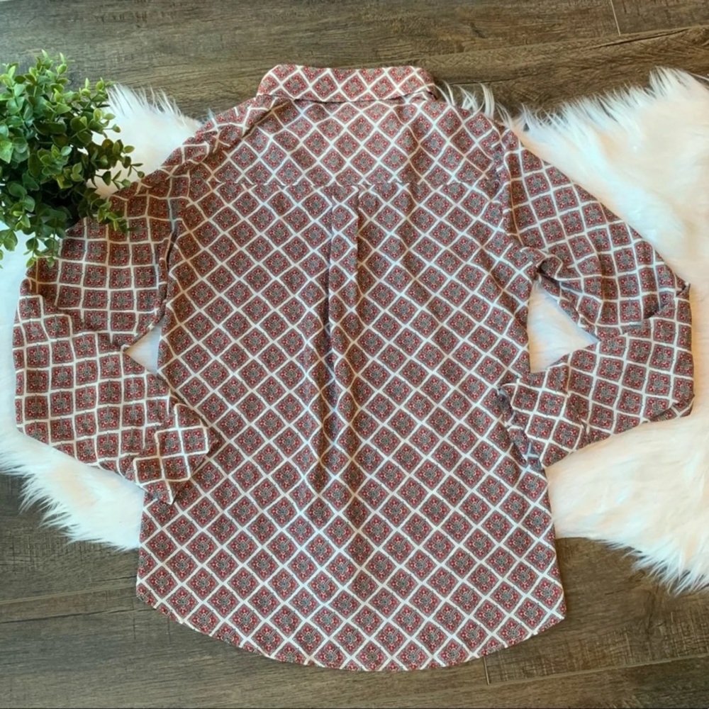 Express Printed Button Down Long Sleeve Shirt - image 4